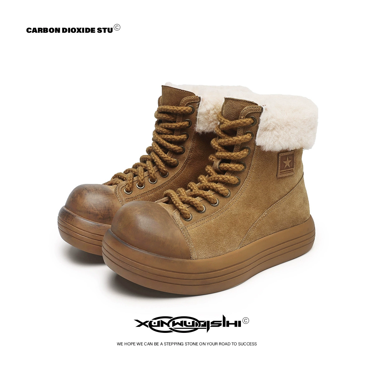 Плюшевая толстая ветрозащитная толстая подошва теплые короткие сапоги для мужчин и женщин