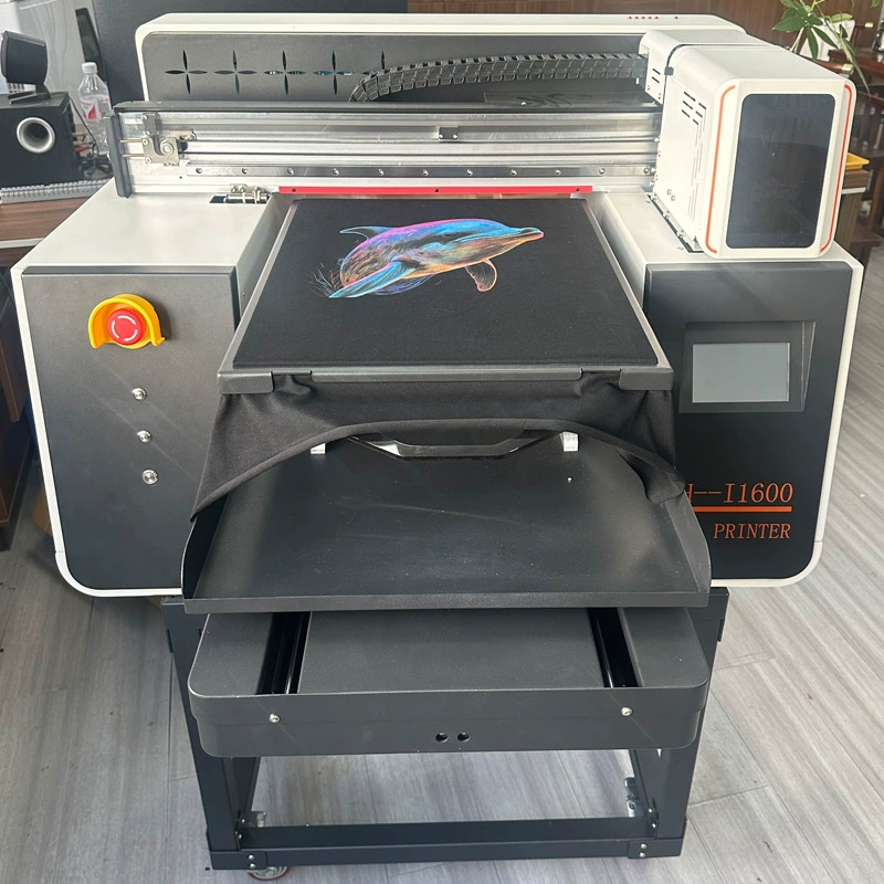 Цифровая машина для прямой печати на одежде A2 с белыми чернилами, малый принтер DTG, бесплатное обучение по установке, планшетный принтер для фабрик