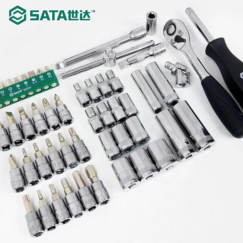 SATA Shida Tools 36点 52点セット 小型フライセット 6.3mmシリーズ ソケットセット 09001 09002|undefined
