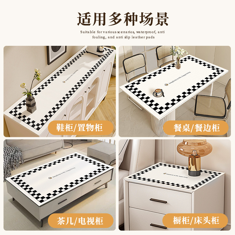 Zapatero gabinete estera de mesa pasillo aparador estera del Gabinete mantel desechable a prueba de aceite impermeable estera de mesa de té TV gabinete estera protectora