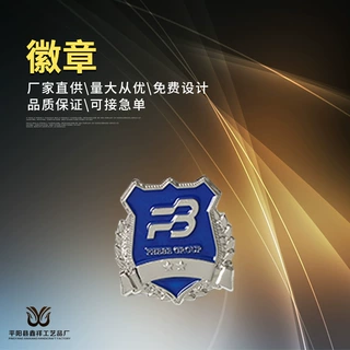定制外贸烤漆银色徽章 制作人物珐琅金属徽章 定做校徽勋章