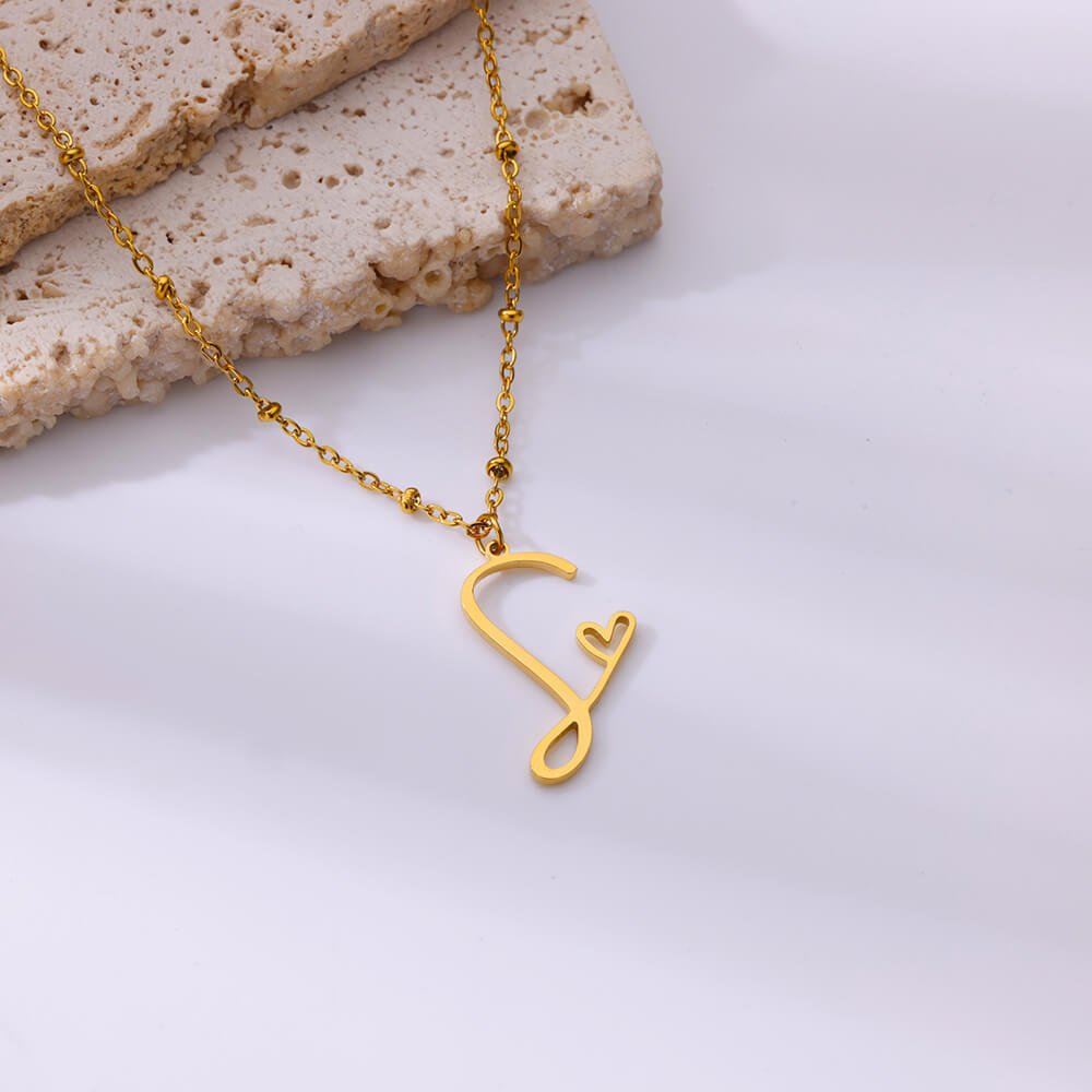 8g Weight 0.03µm-0.05µm Gold Plating Thickness PVD Coated Gold Plating Process Real Gold Plated Plating Material 304 Stainless Steel Pendant Material Pendant Necklace Classification 304 Stainless Steel Chain Material cable chain Chain Type 1 Piece Quantity Holiday, Daily Occasion 304 Stainless Steel Material Letter, Heart Shape Pattern Unisex Gender IG Style, Sweet Style Waterproof Non Tarnish, Plating, Hollow Out Craft PVD Coated Real Gold Plated Letter Heart Shape 304 Stainless Steel IG Style Sweet Waterproof Non Tarnish 304 Stainless Steel Pendant Necklace 6
