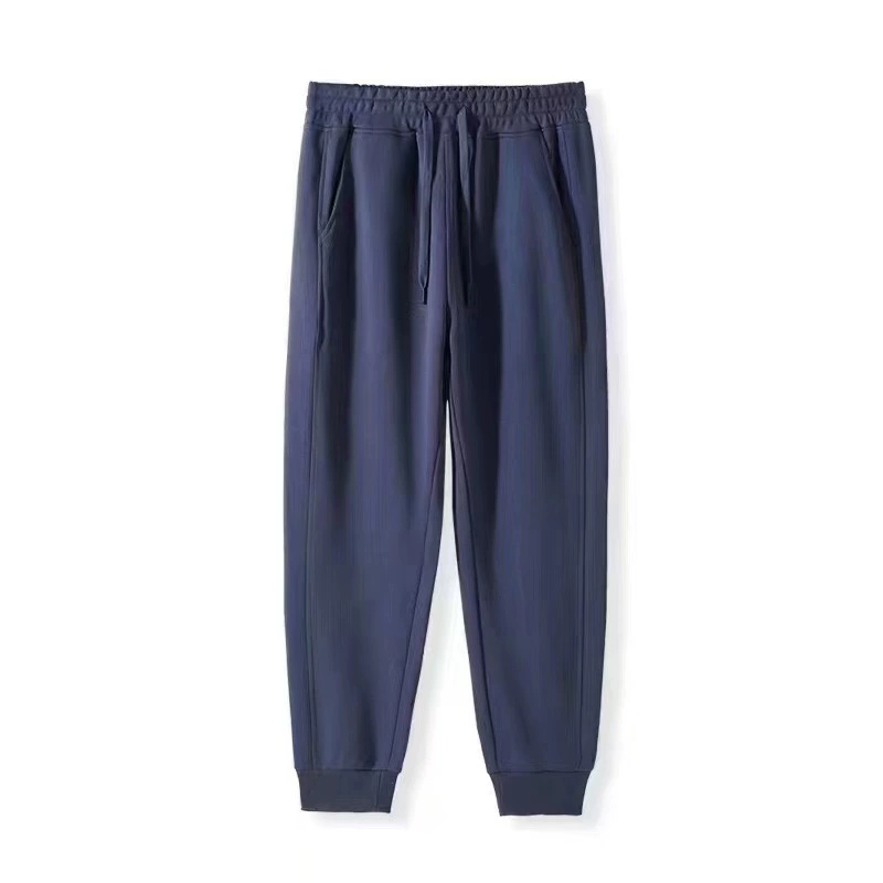 Autumn solid trousers, 320 gram, elastic waist, drawstring