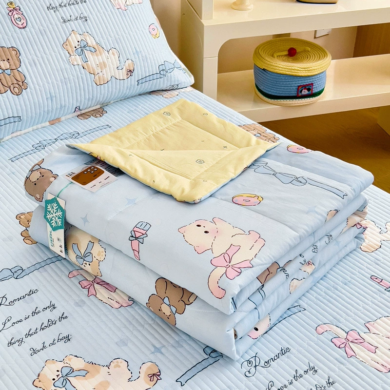 Summer cotton summer duvet, set for elementary school students, 4 piece set