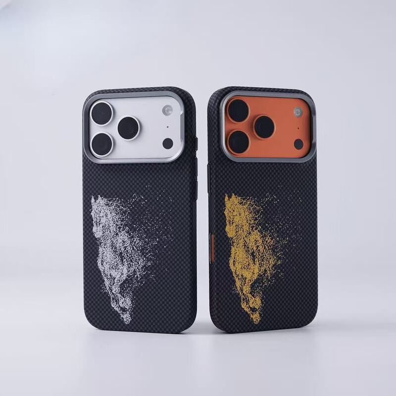 Limited Edition for the Year of the Horse, Suitable for iPhone 17 Promax, Kevlar Magnetic Phone Case, Apple 16 Full-Cover Protective Case 15