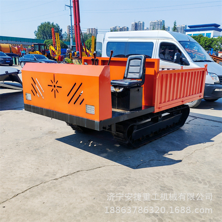 改装升降履带运输车 蔬菜粮食农用搬运自卸车 760-3吨小型链轨车