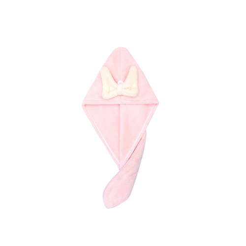 New butterfly knot children's Class A dry hair hat, cute cartoon absorbent quick-dry thick bath cap hair towel