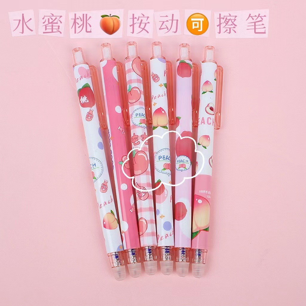 Pluma ins push pluma borrable cristal azul 0,5 bala diez estilos Mo fácil pluma de gel borrable para estudiantes