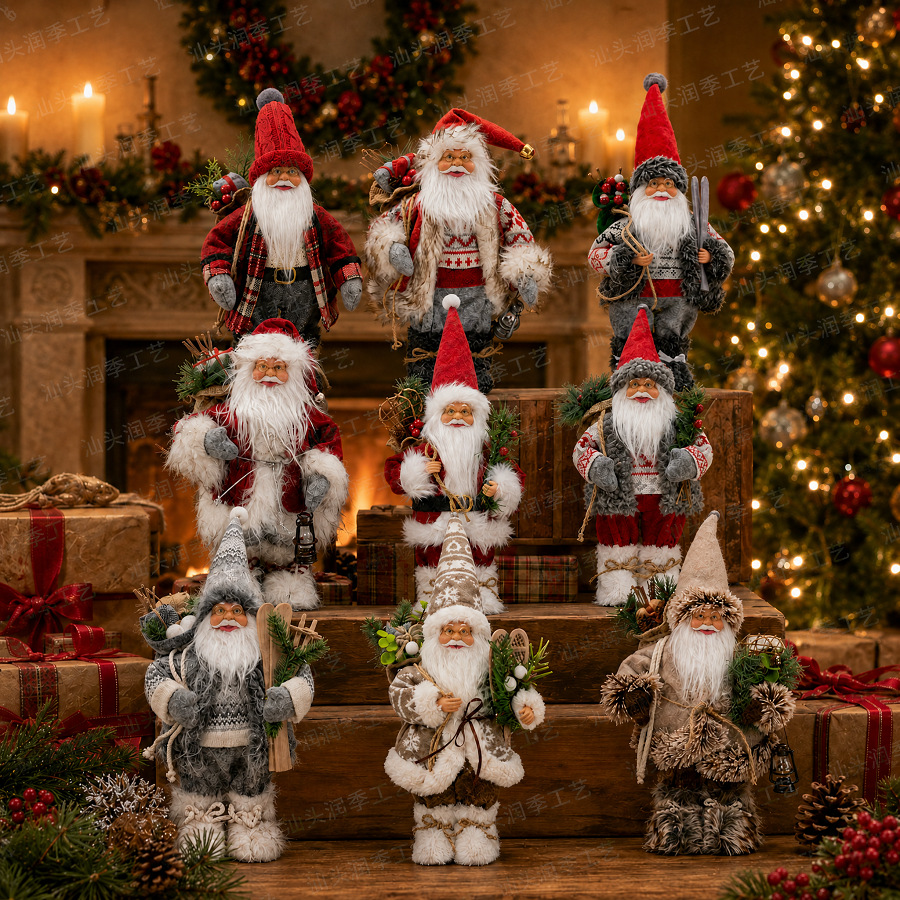Navidad transfronteriza Muñeca de Papá Noel de 12 pulgadas Postura de pie Muñeca de Papá Noel Decoración de la ventana Regalos image 3