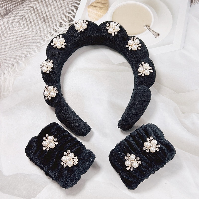 기계 재봉 합금 트위스트 헤어 밴드-블랙 (20*17*4cm 98g)