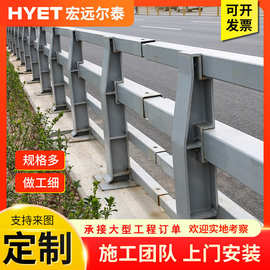 桥梁防撞灯光护栏河道景观碳钢隔离栏杆河堤边桥梁安全防护护栏
