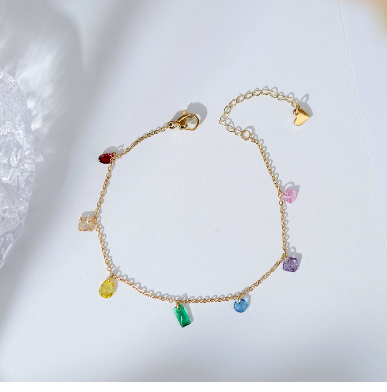 Fashion Water Droplets Titanium Steel Gold Plated Bracelets 1 Piece