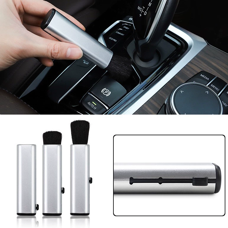 Телескопическая щетка для удаления пыли салона автомобиля Кондиционер щетка для очистки на выходе воздуха многофункциональная мягкая щетка для удаления пыли салона