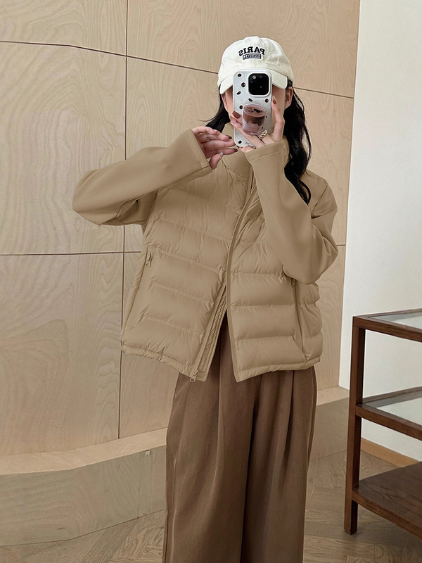 轻薄简约棉服女2025新款立领秋冬时尚修身韩系棉衣外套外贸|undefined
