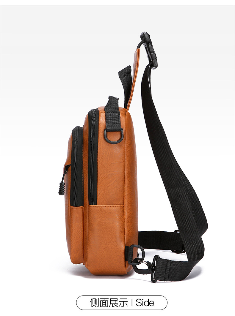 Foreign trade casual men's chest bag, password lock anti-theft motorcycle crossbody bag, outdoor simple commuting large capacity single-shoulder bag undefined