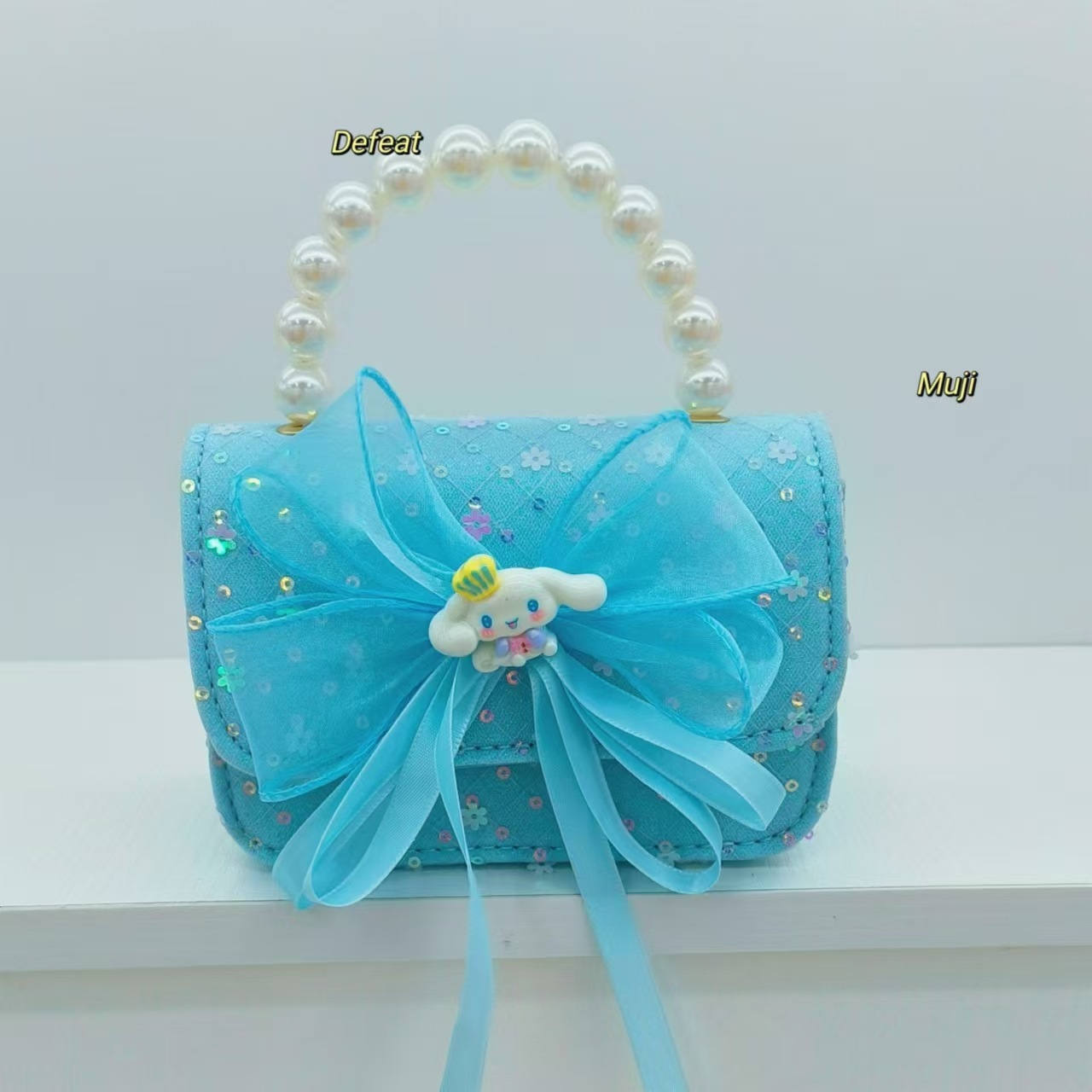 Melody Pearl bolso de princesa, bolso de accesorios, bolso de arco, bolso de cadena, bolso de Año Nuevo para chicas