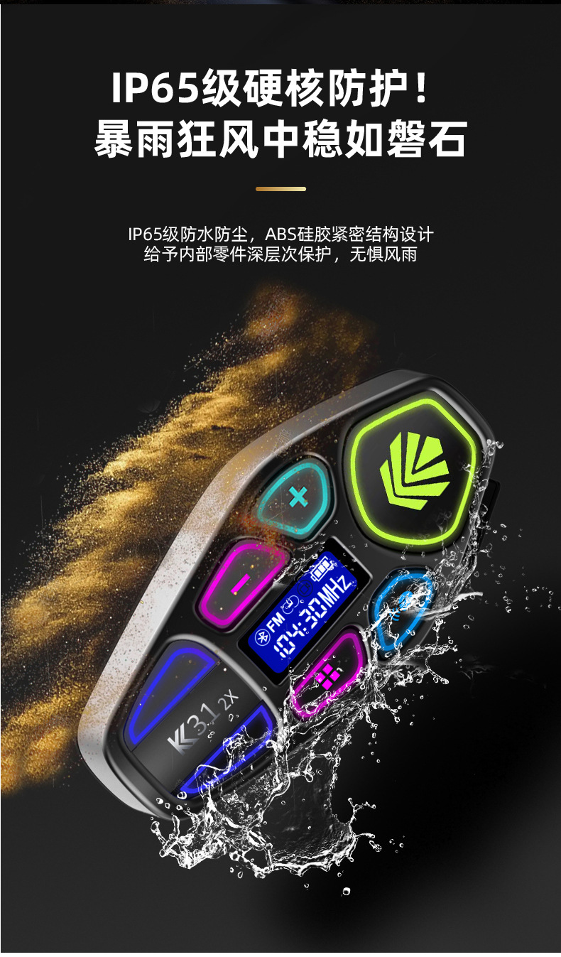 K31 Helmet Bluetooth Headset Cross-Border Video Recording Ai Voice Hands-Free Installation-Free Motorcycle Helmet Noise-Canceling Headphones