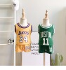 2021 Summer wear new pattern Korean Edition children Basketball vest suit Boy girl Bead Lycra number Jersey