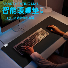 スマート3in1ワイヤレス充電デスクマット、加熱機能付き15W充電器、保温カップ、マウスパッド、コンピューター用恒温加熱