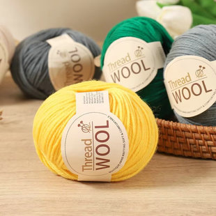 Medium Thick Alpaca Wool Thread Hand Knitted Scarf Hat Thread Stick Needle Crochet Jacket Medium Thick Thread Wholesale