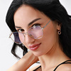 Metal retro glasses, 2021 collection, cat's eye, European style