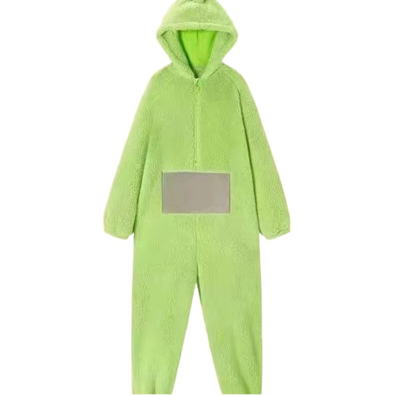 Antena de dibujos animados lindo bebé pijama de pareja de una sola pieza para hombres y mujeres Otoño e Invierno engrosado coral polar nuevo desgaste del hogar