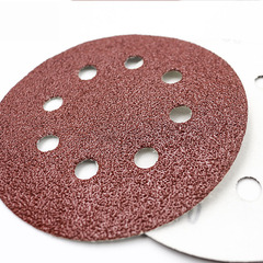 Factory wholesale 5-inch 8-hole dry grinding velvet sanding disc sandpaper polishing grinding sandpaper self-adhesive back velvet 125mm