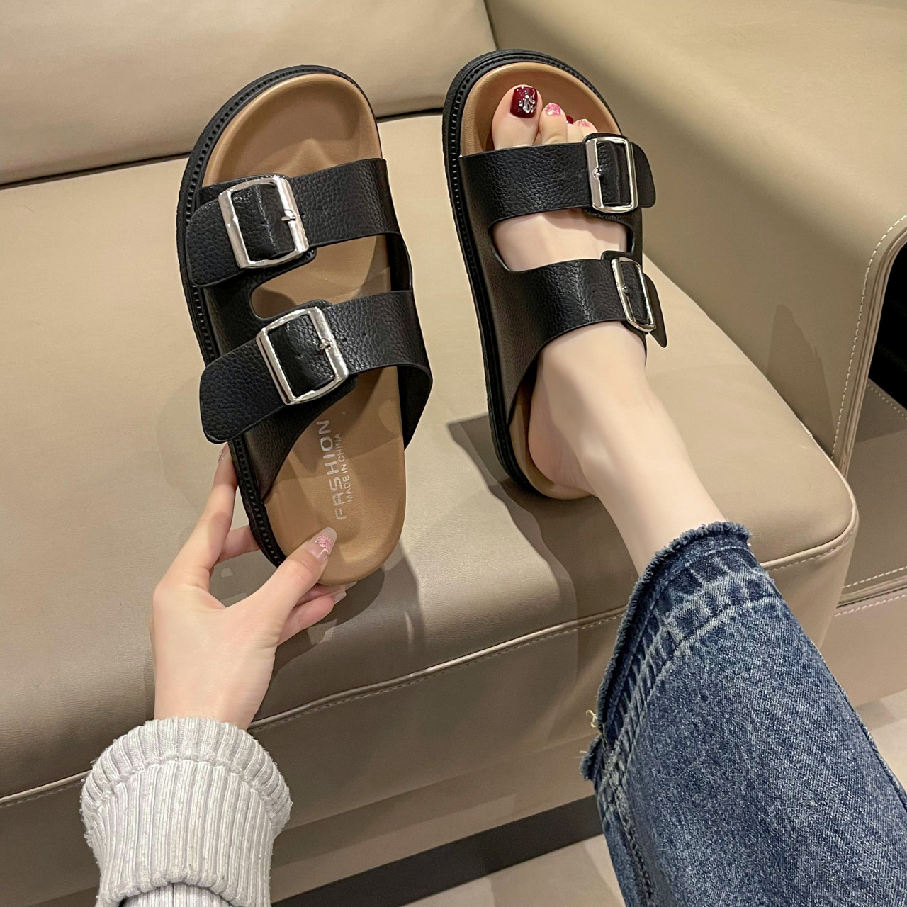 Capispalla casual comodo e versatile Cintura con una parola Fornitura diretta in fabbrica Primavera Estate Nuova moda Taizhou Fondo morbido Donna S_voghion.com