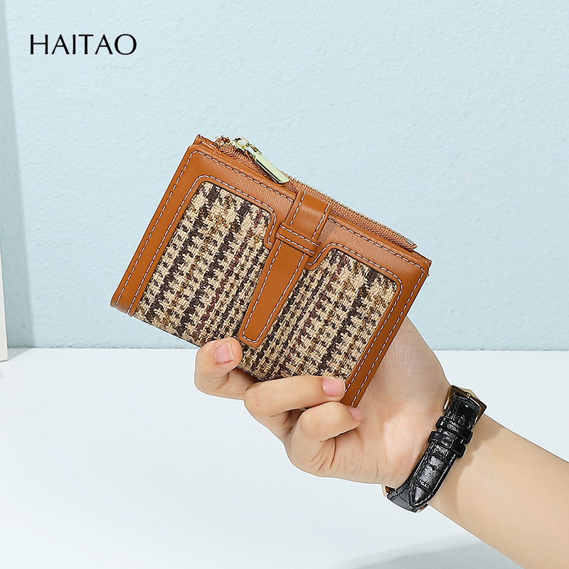 Cross-border retro corto billetera de damas doblada en dos por ciento de gran capacidad multi-tarjeta certificados bolsas de tarjetas de cambio nuevo