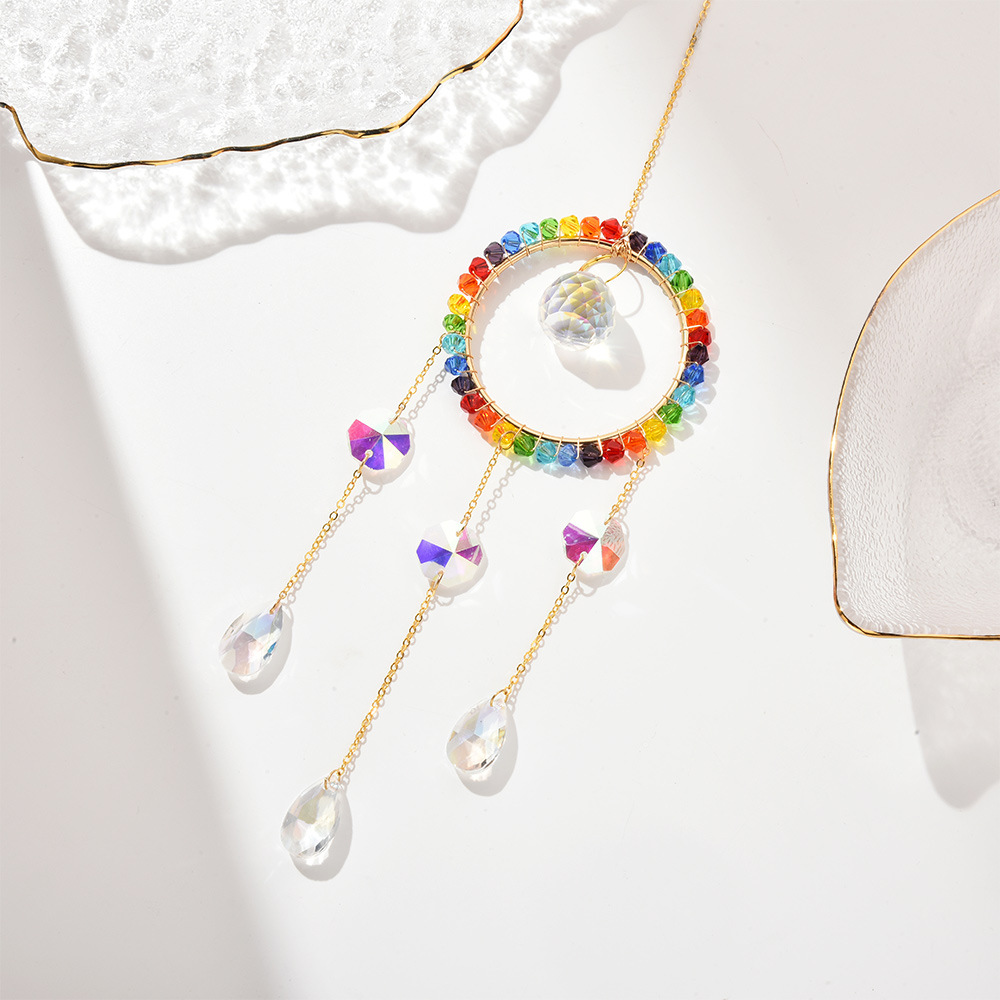 Amazon Venta caliente Arco Iris Sol cristal colgante Rainbowmaker cristal Sol catcher Wind CHIMES