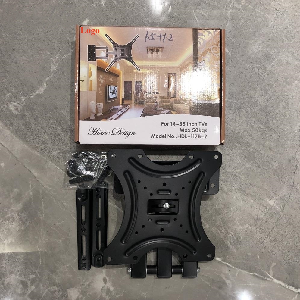 Fábrica al por mayor HDL-117B-2 eje de plástico soporte de TV 14-55-pulgadas estante de TV ajustable