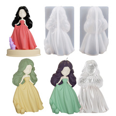 Shan Can DIY crystal drip gel epoxy resin little princess silicone mold scented candle decoration accessory mold