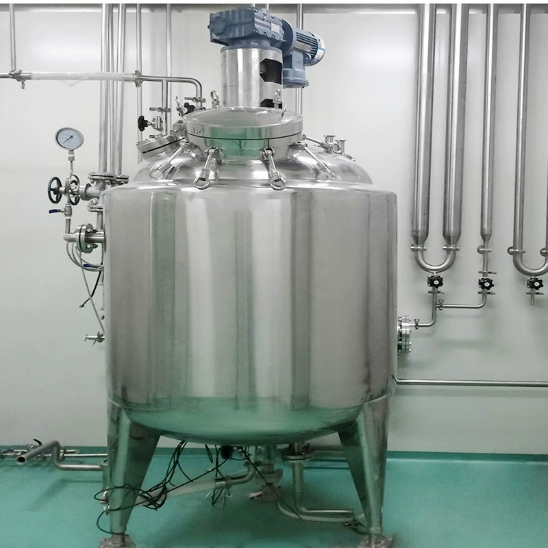 Диспергирующий гомогенизирующий эмульгирующий резервуар для смешивания жидкостей, смесительный резервуар из нержавеющей стали, нагрев и изоляция, двухслойный реактор из нержавеющей стали