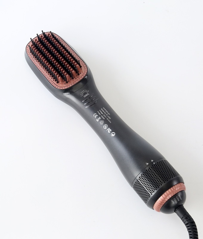 国境を越えた新型電動三合一ヘアドライヤー熱風櫛美容ヘアドライヤー櫛ヘアアイロン|undefined