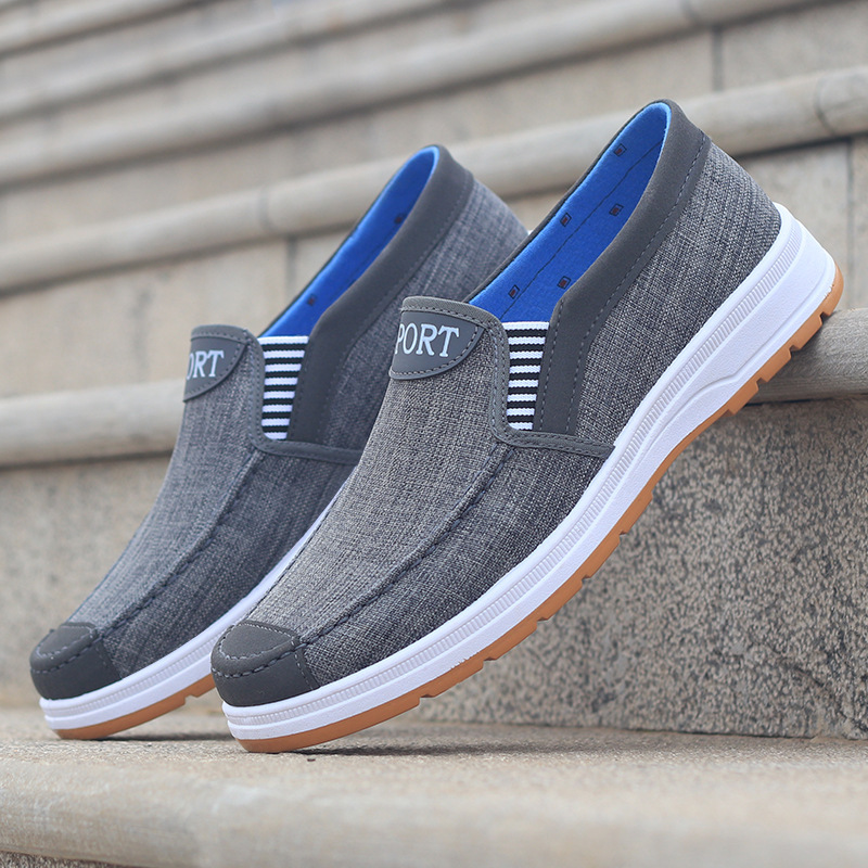 Zapatos de lona de verano para hombres viejos zapatos de tela de Beijing zapatos casuales respirables zapatos de conducción de zapatos de trabajo de un solo pie