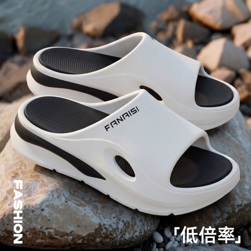 Men's Summer Outdoor Sports Slippers Trendy Brand 2026 New Model Indoor Home Non-Slip Soft Feel Sandals for Men