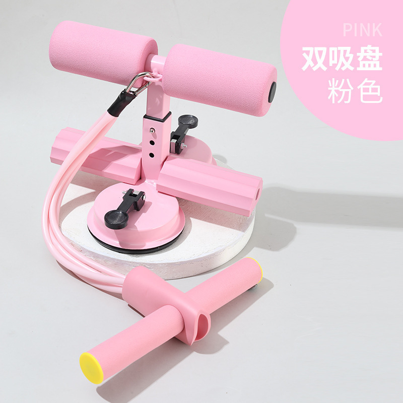 跨境压脚卷腹器仰卧起坐辅助器带提绳美腰收腰双吸盘运动健身器材|undefined