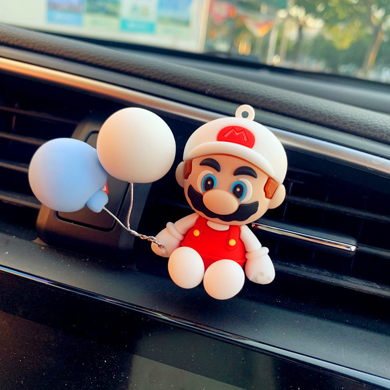 Mario Car Perfume Aire acondicionado Salida de aire Decoración del automóvil Aromaterapia del automóvil Decoración del automóvil Decoración del automóvil Adornos de dibujos animados Fragancia