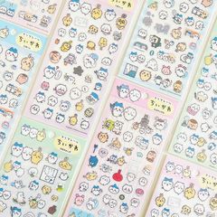 漫画風手帳ステッカーちいかわ可愛い透明ステッカーちいかわ小八うさぎかわいいステッカー