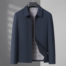 胖子哥2023秋季新款男式加肥加大码中老年夹克商务外套一件代发