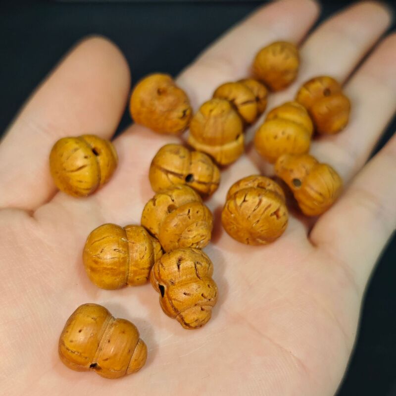 桃核雕刻桃篮配珠手串儿童吊坠手工diy手链材料桃核长命锁福字锁|undefined