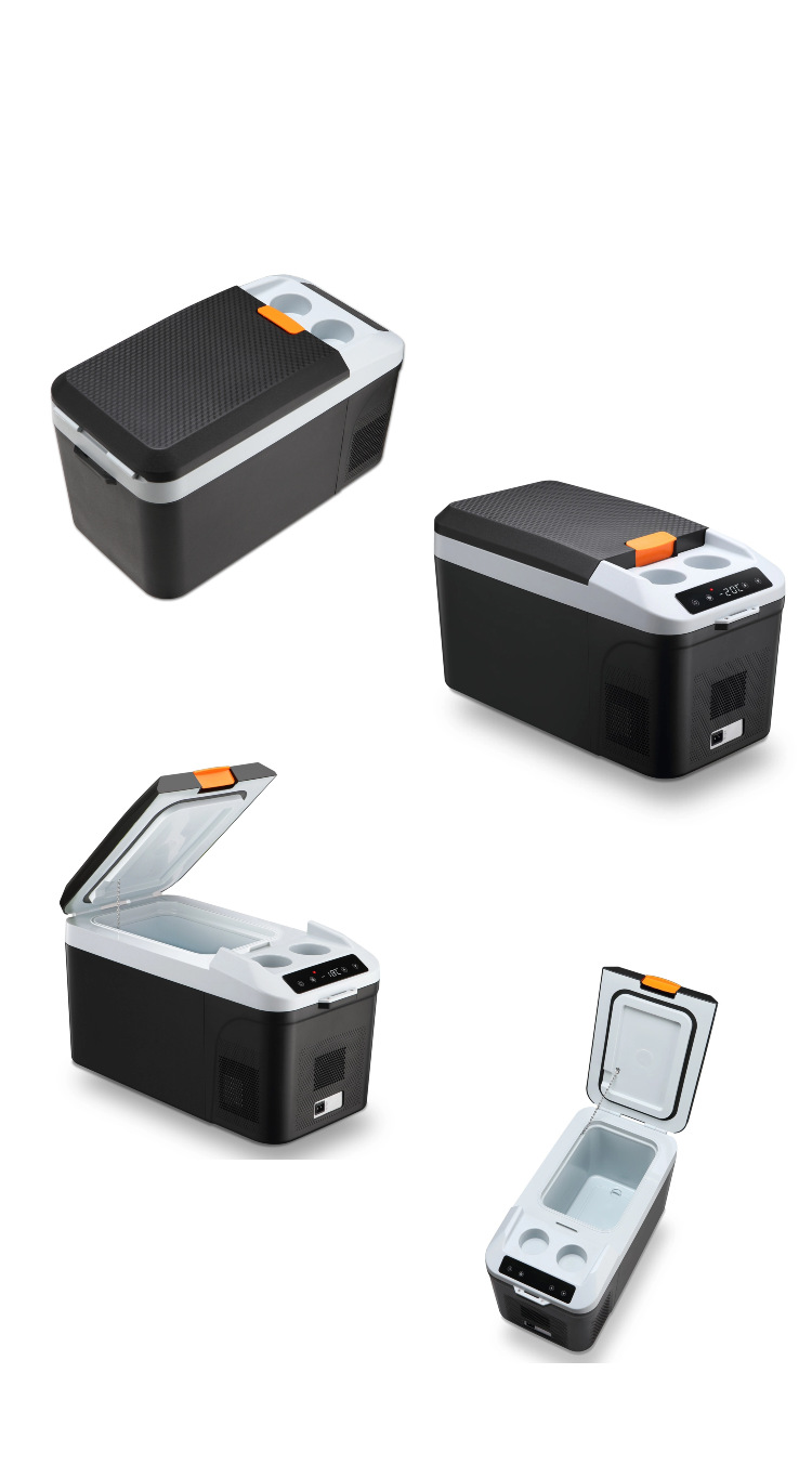 PMG car-mounted mini refrigerator for both car and home use, 12v/24v/220v, with cooling, heating, and temperature control functions