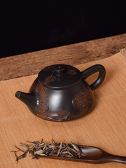 雲南建水紫陶茶壺家用全純手工浮雕泡茶單壺功夫茶具非紫砂壺