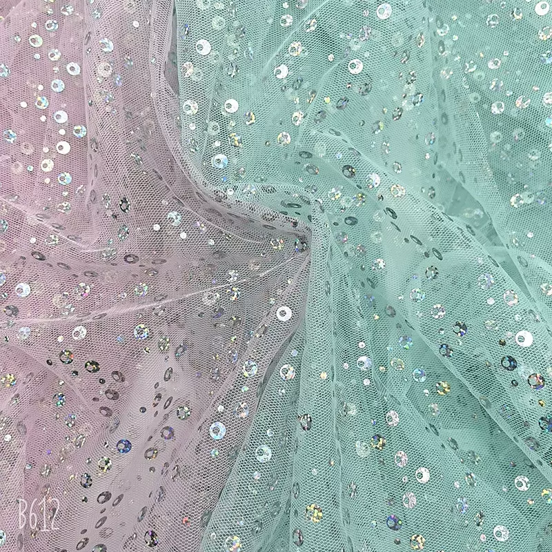 亮片网纱 童装女装桌旗亮片纱 发饰辅料网布面料 玩具服网纱