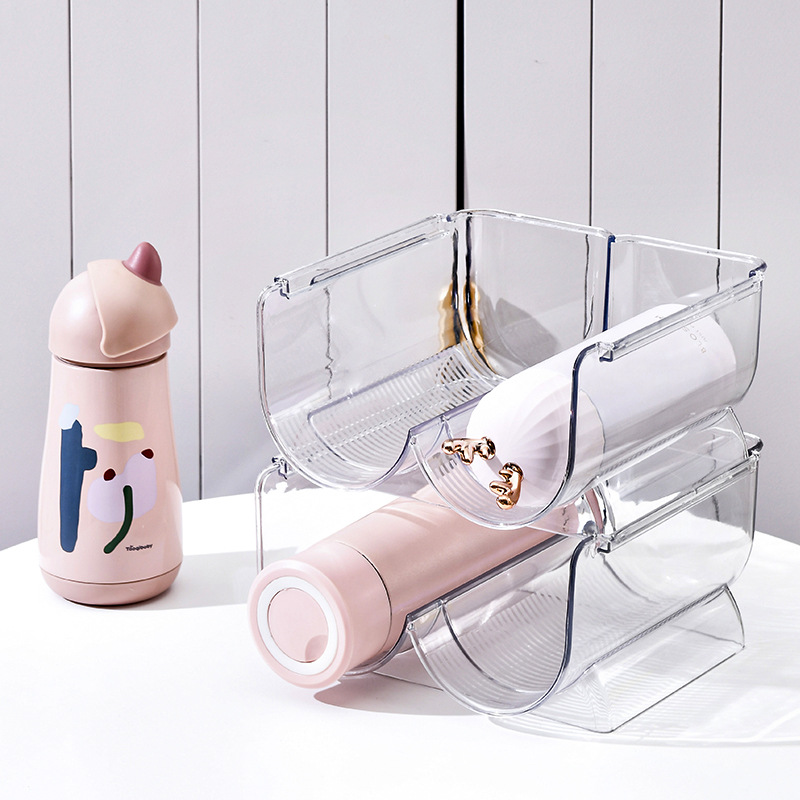 물 컵 저장 랙 가정용 거실 캐비닛 내부 투명 절연 컵 홀더 데스크탑 마무리 대용량 저장 랙