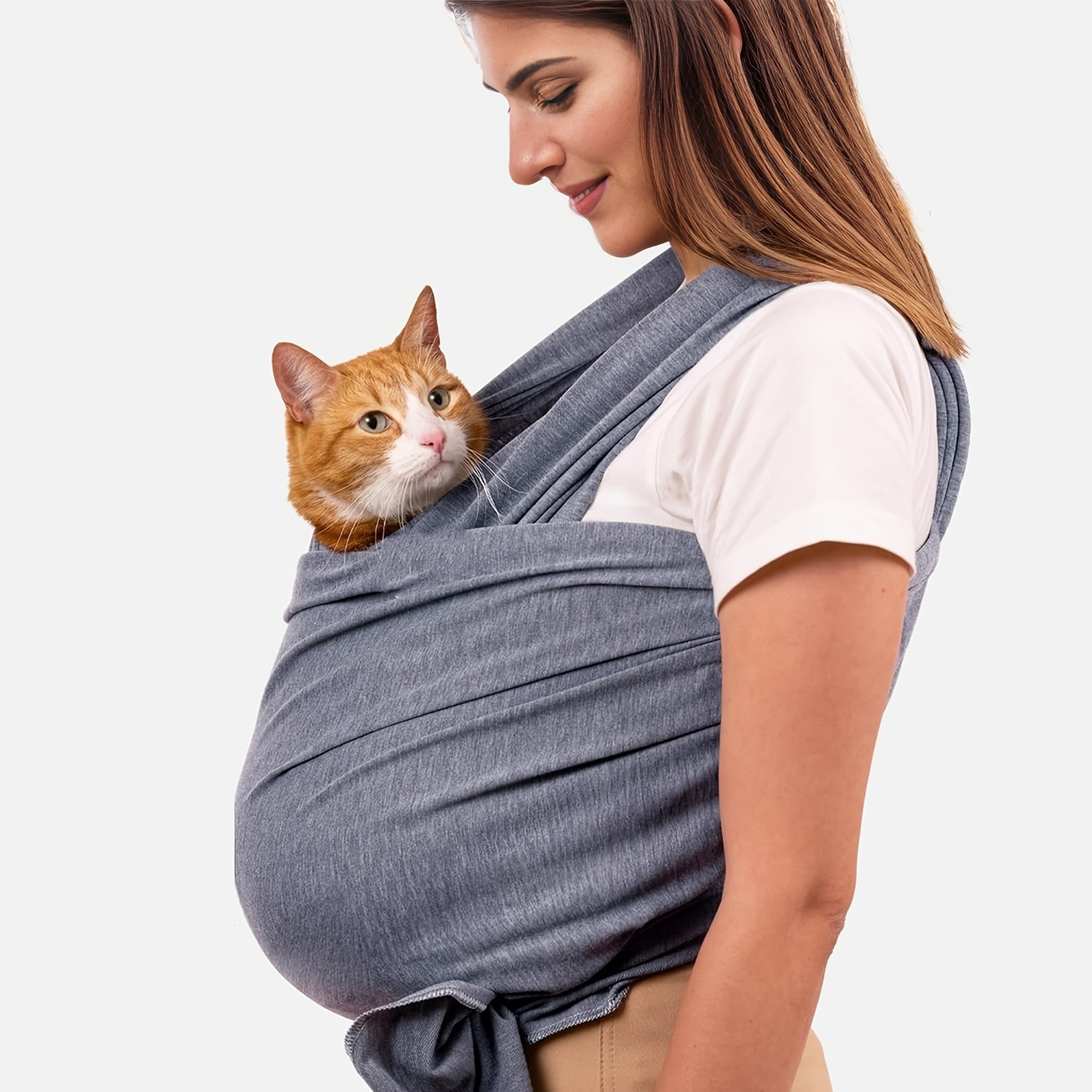 Pet Sling for Going Out, Cat and Dog Sling Travel Bag, Portable Foldable Pet Front-Hold Sling, Cat and Dog Sling