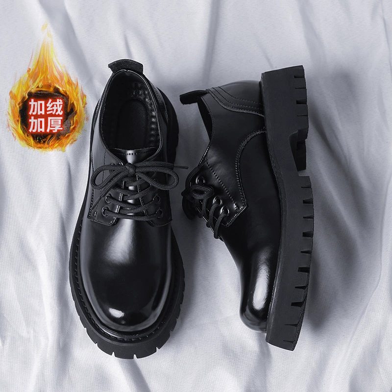 Ботинки Martens, осенняя обувь под кожаную обувь, высокий классический пиджак на платформе в английском стиле, повседневная обувь