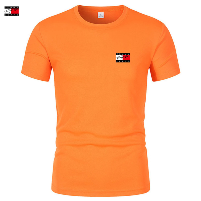クロスボーダー夏メンズ半袖Tシャツメッシュ通気性カジュアルスポーツトップラウンドネックプリント半袖シャツ在庫あり|undefined