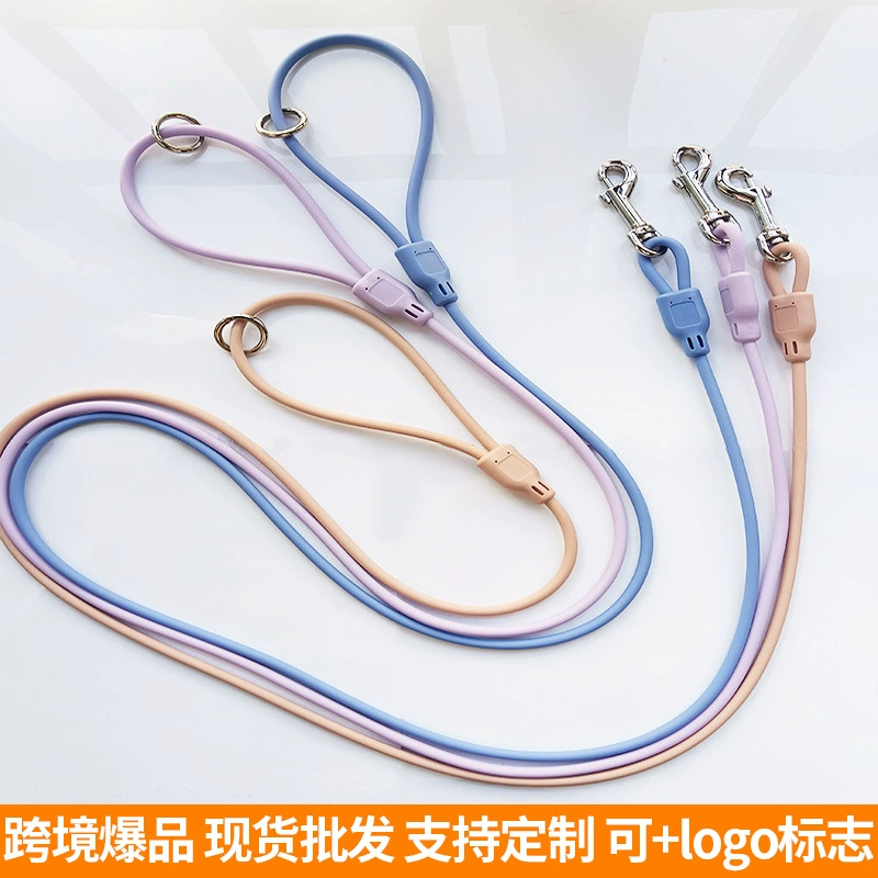 Поводок для маленьких собак, P-веревка, взрывозащищенная цепочка для средних и больших собак, водонепроницаемый круглый поводок из ПВХ для соревнований