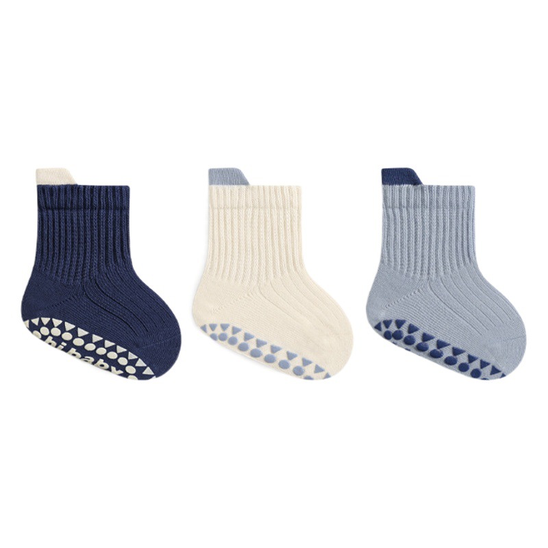 Calcetines de piso de bebé 2024 primavera nuevo interior de fondo completo pegamento antideslizante boca suelta sin hueso Infantil Educación Temprana calcetines de niño